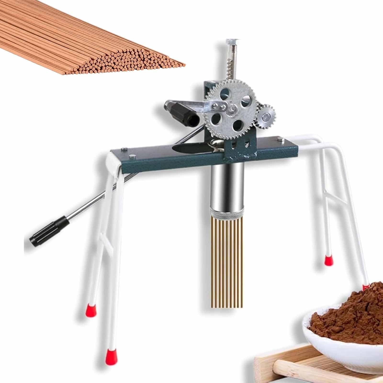 Macchina per la produzione di bastoncini di incenso con 5 piatti stampi, supporto regolabile 53-59 cm e doppia attrezzatura, ideale per principianti ed esperti, estrusore di argilla per incenso fatto