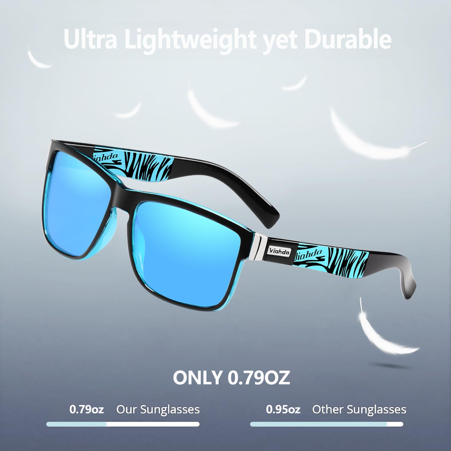 HD6009 - Occhiali da sole polarizzati sportivi da uomo, ciclismo, corsa, pesca, golf, occhiali da sole alla moda, da donna, blu, blu scuro, verde