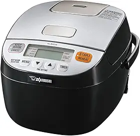Zojirushi 612252-NL-BAC05SB Micom Panela de Arroz e Aquecedor, Prateado e Preto