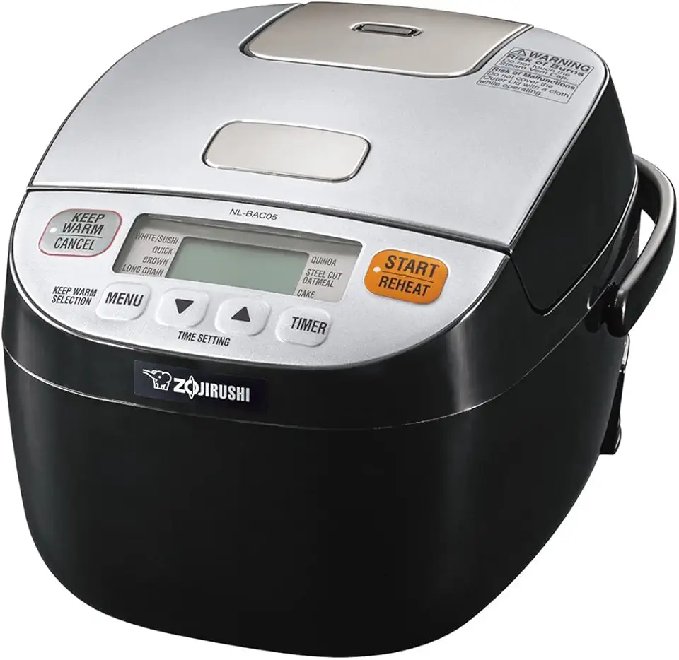 Zojirushi 612252-NL-BAC05SB Micom Panela de Arroz e Aquecedor, Prateado e Preto