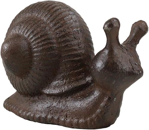 Miniatura 7 de Ebros Gift Figura rústica de caracol de molusca de hierro fundido estilo casa de campo occidental de 3.25 pulgadas de alto, decoración de rimas