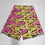 MSBRIC 100% Original Real Super Fabric Ankara Fabric African Wax Fabric Ankara Block Prints Batik Dutch Fabric 6yards for Wedding - 6 Yards Nigerian Fabric lace for Bridal Color 534