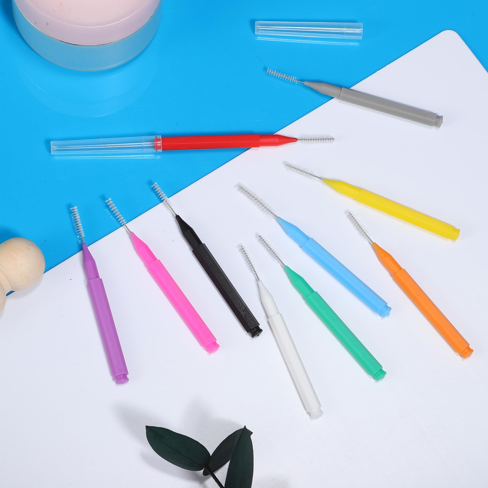 VALICLUD 500stücke Interdentalbürsten Für Zahnzwischenräume Ergonomische Zahnreinigung Für Brackets Für Effiziente Mundhygiene Geeignet Für Altersgruppen Farben