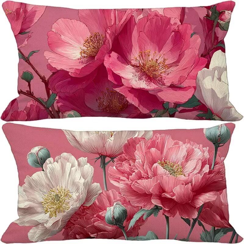 Housses de coussin 40 x 70 rose contre la pluie pour protéger vos oreillers de jardin