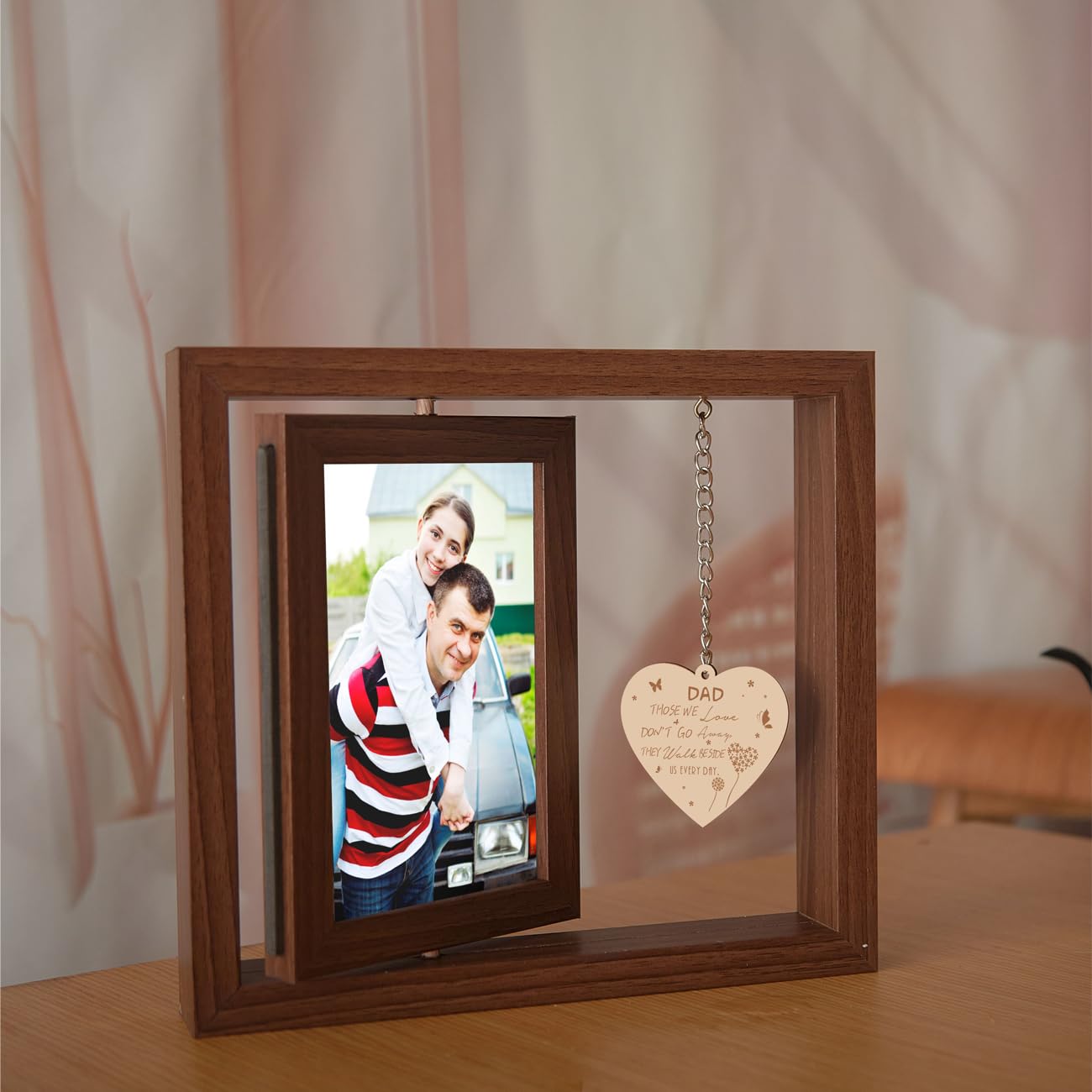 Cornice Portafoto Commemorativa Per La Perdita Del Papà - Regalo Di Lutto Con Scritta 'Mi Hai Lasciato Bellissimi Ricordi', In Legno, Per Foto 10x15 Cm - 3