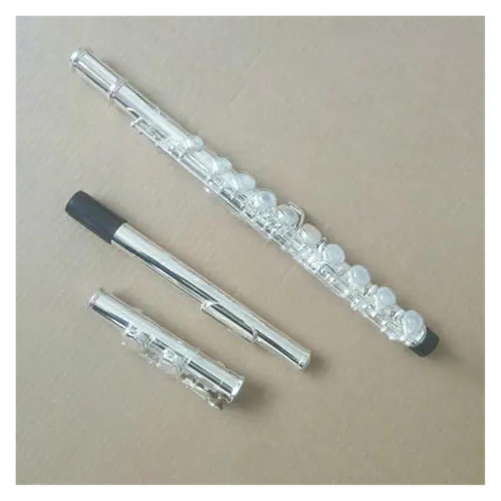 Eccellente Flauto A Tono C A 16 Fori A Foro Aperto In Rame Bianco Placcato Argento Con Chiave E Flauto Traverso Kit
