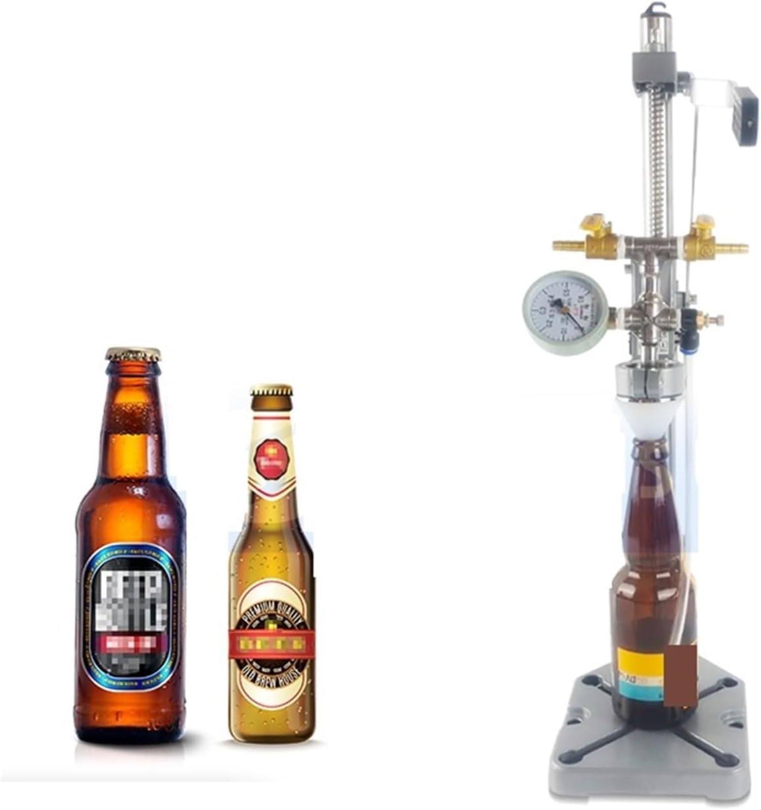 Manuelle Flüssigkeitsfüllmaschine für Bier Soda kohlensäurehaltige Getränke, Entschäumungsfüller mit guter Fließfähigkeit