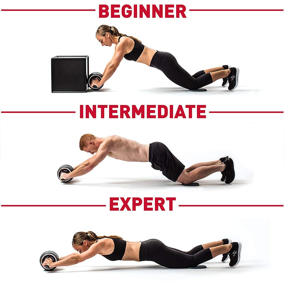 Rouleau Abdominal AB Wheel Qis.GH - Entraînement Core Puissant Pour Maison Et Fitness