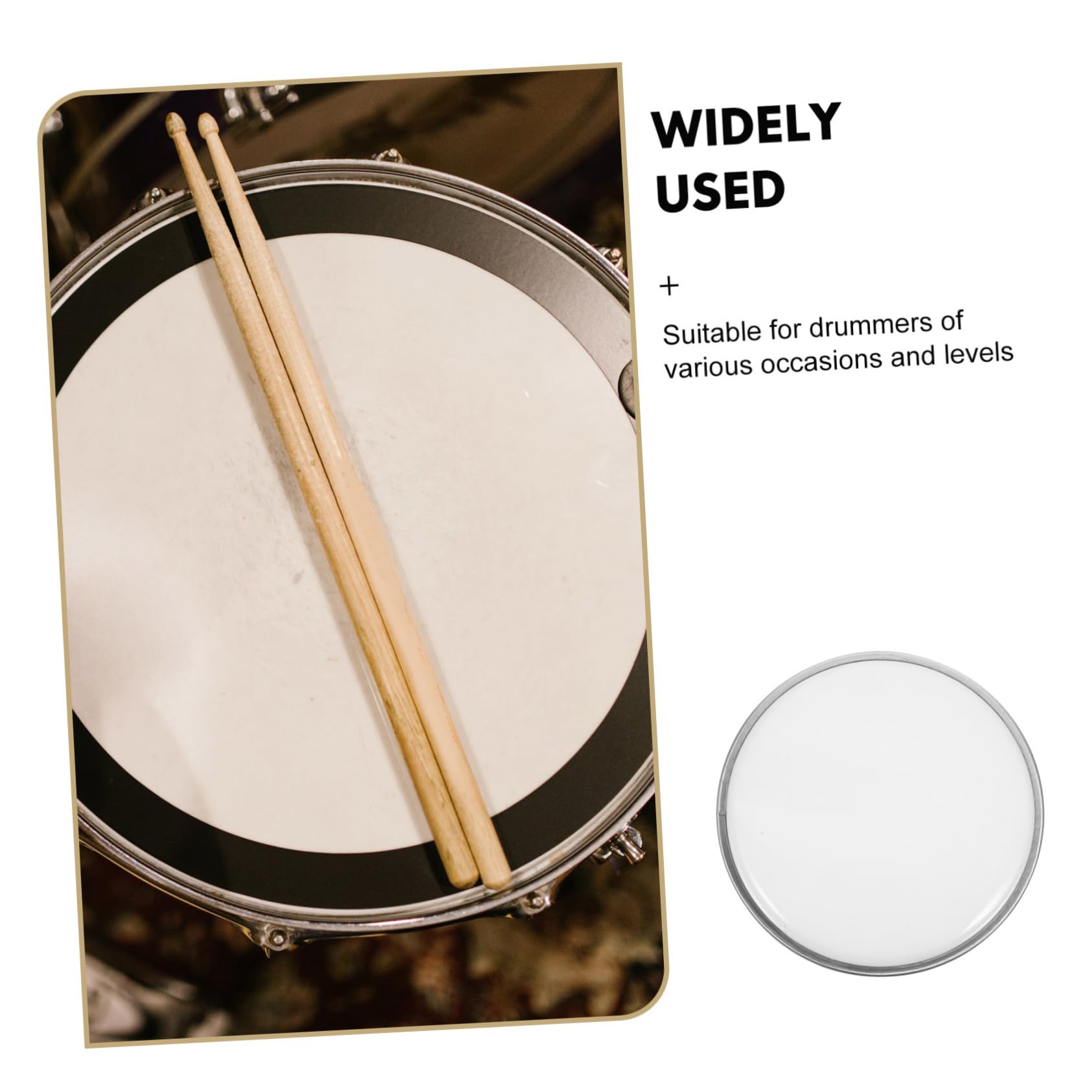 ULDIGI Drum Set Heads Pack 12 Inch Double Layer Skin Drum Head for Percussion