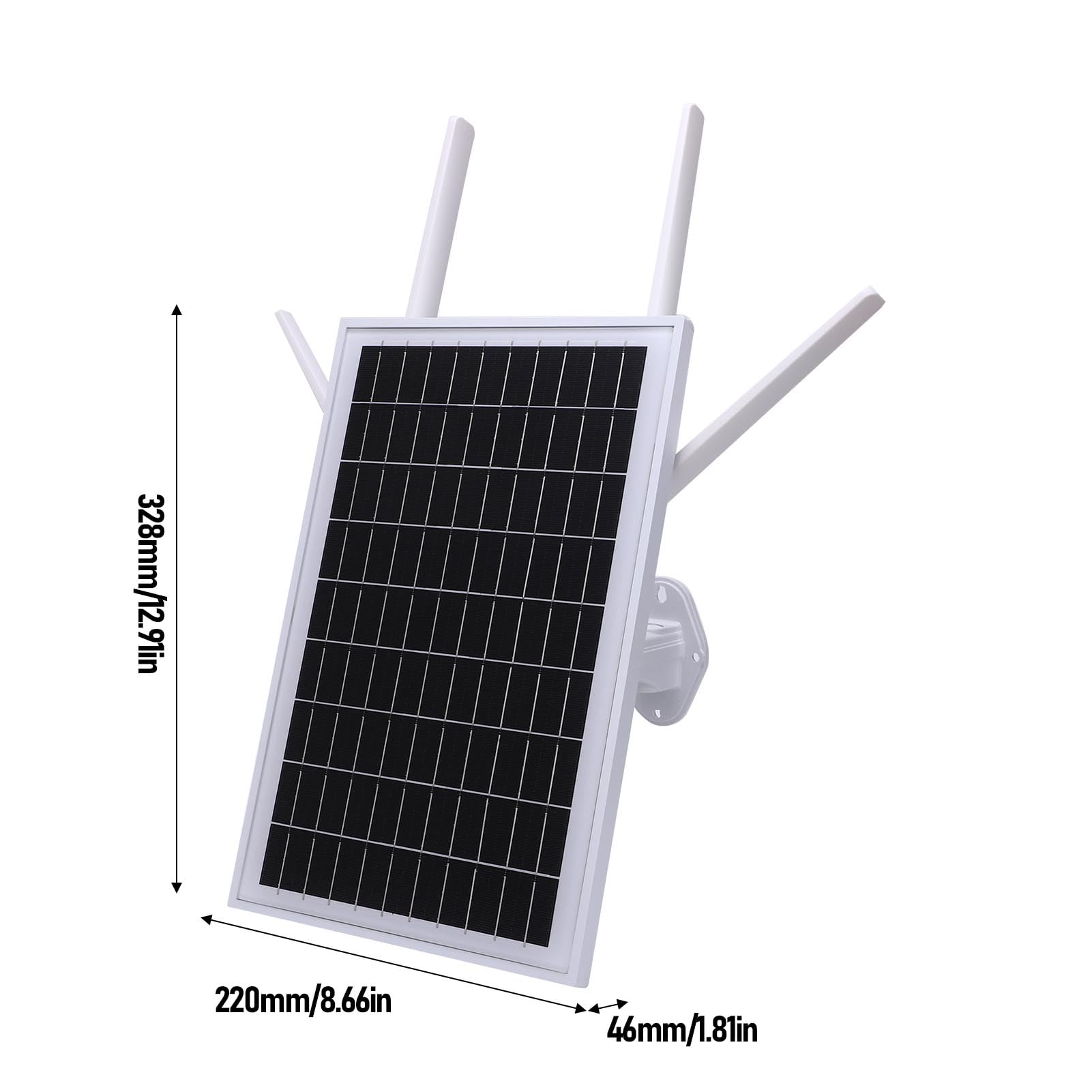 Fdit Router Modem 4G LTE con energia solare da 15 W, Estensore WiFi con energia solare all'aperto IP66 Router wireless impermeabile (versione europea (B1/3/7/8/20/28a/40)