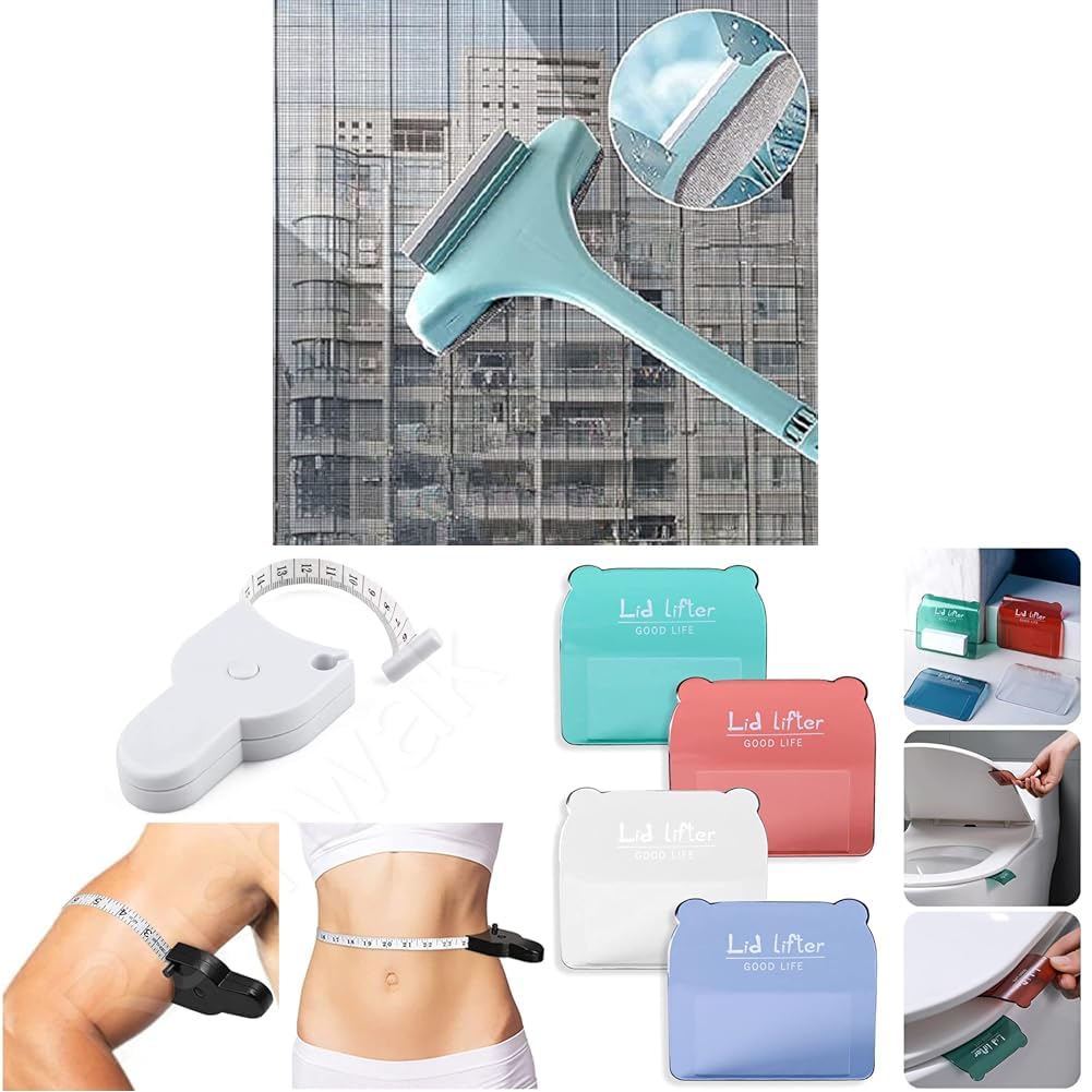 Rushwak Multifunctional Screen Brush 2 in 1 Mesh Cleaning Brush & Wiper with Extended Handle Window