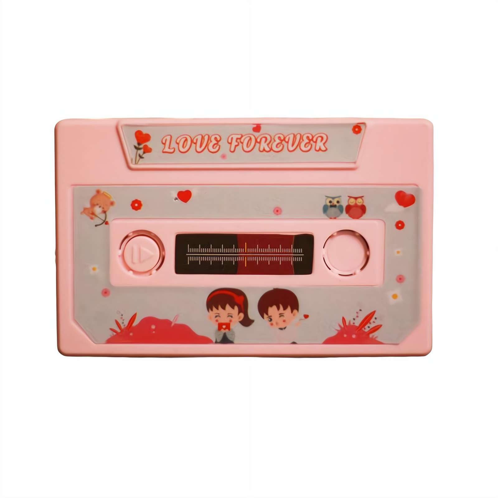 Recordable Greeting Card, Retro Cassette Tape Design, Reusable Voice Message Card with 60-Second Recording, Personalized Gift for Birthday, Anniversary, Christmas