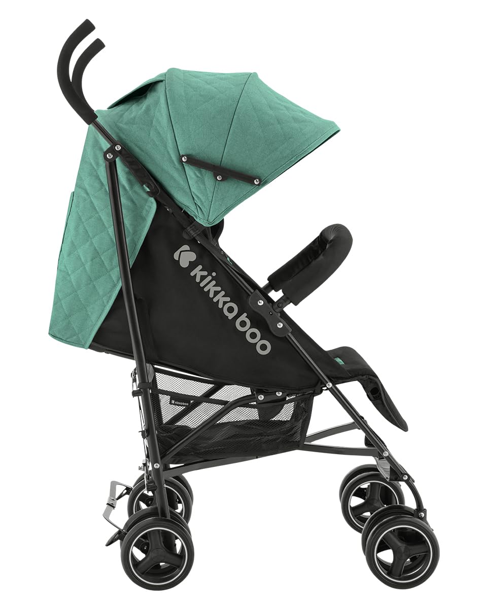 KikkaBoo Silla de Paseo BEETLE, Carrito hasta 22 kg, Plegado, Ligero y Compacto, Menta