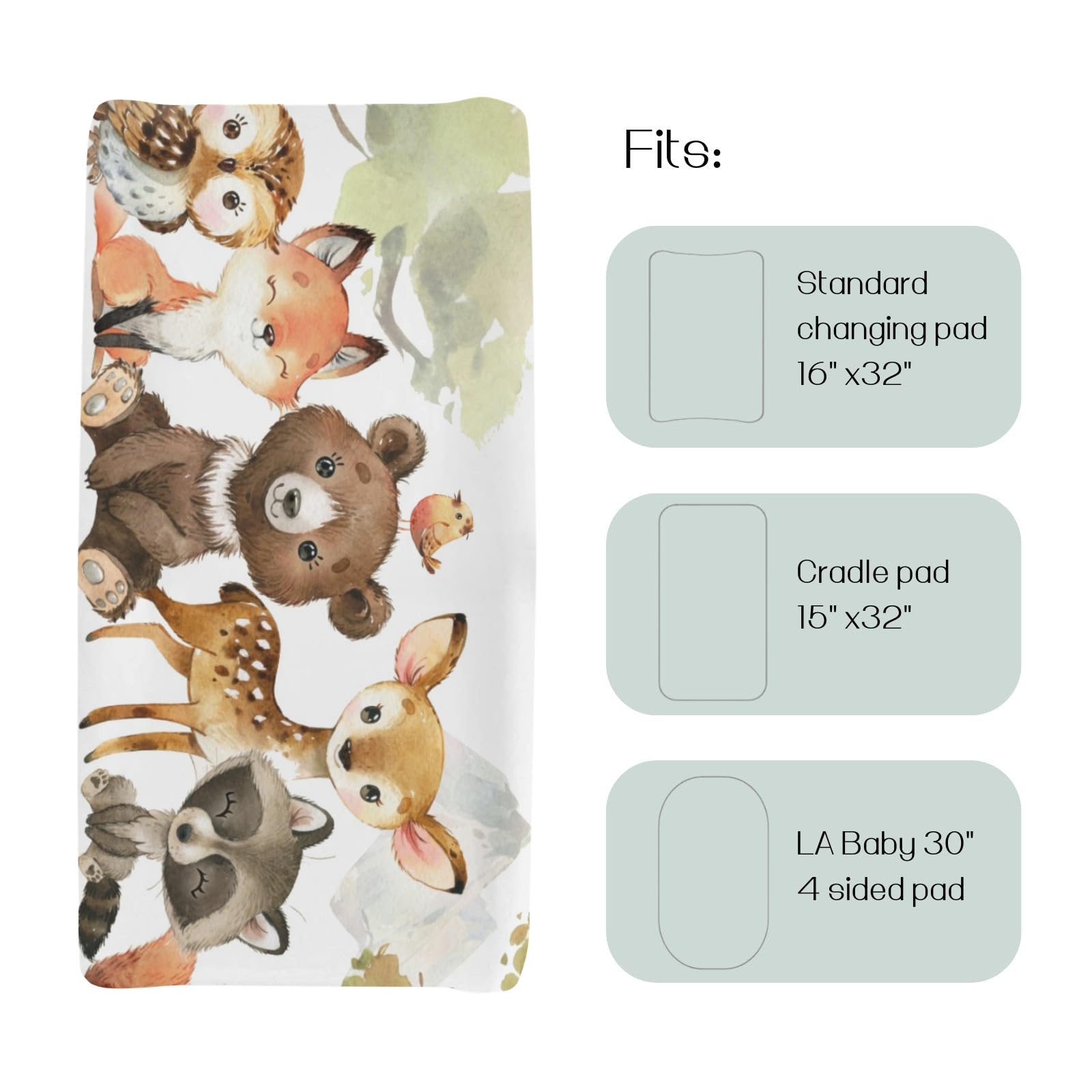 La Baby Sided Changing Pad LA Baby 4-Sided Square-Corner