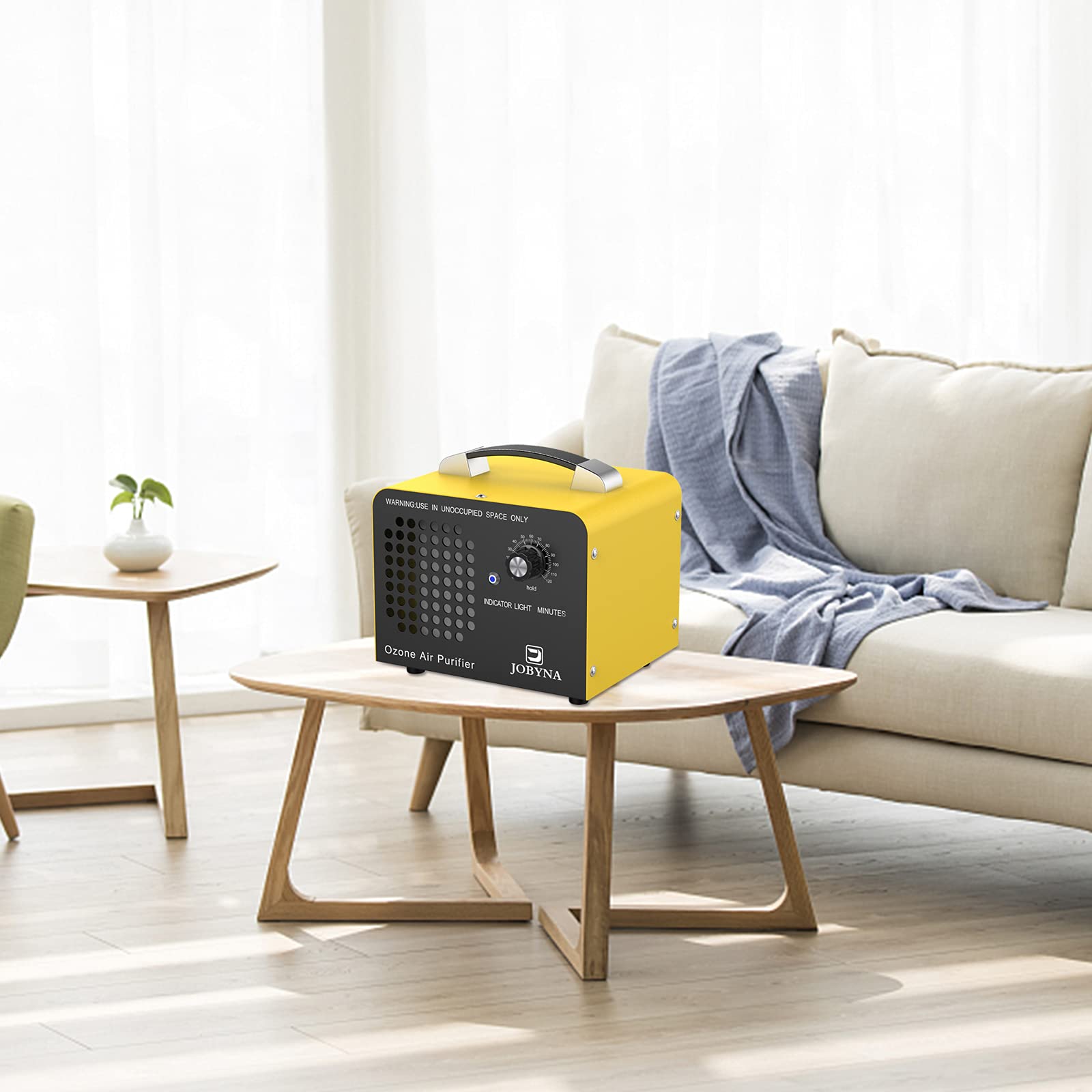 JOBYNA Générateur d'ozone 10,000 mg/h avecTélécommande, Commercielle Purificateur d'air à l'ozone Éliminateur D'odeurs avec Minuteur pour Bureau, Garage, Hôtel, Chambre, les Voitures, la Fumée