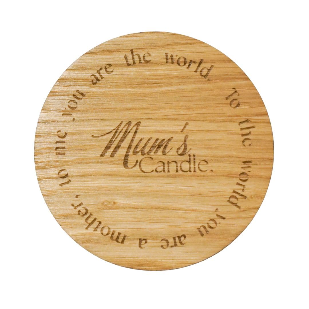 Elesium Designs Mums Candle Mum's Candle Coaster. Beautifully Engraved Candle Coaster – Thoughtful Gifts For Mum, Mummy, And Special Occasions, Mothering Sunday, Birthdays And Christmas (Mums Candle)
