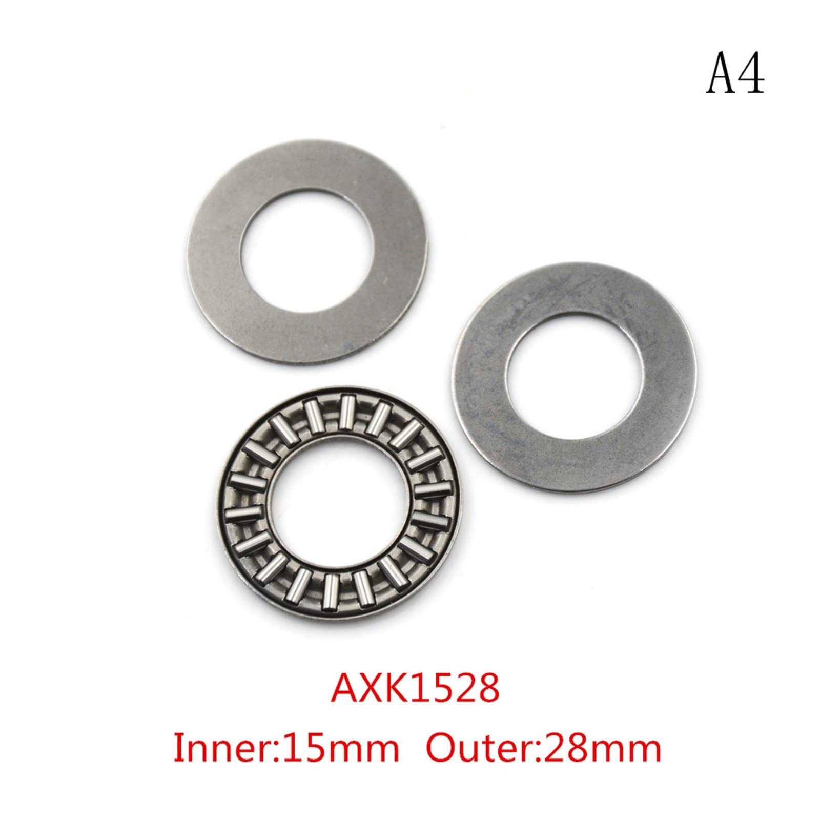 Rodamientos axiales de agujas. AXK0821 AXK1024 AXK1226 AXK1528 Rodamientos de bolas empuje con dos arandelas plateadas(Axk1528 2as)