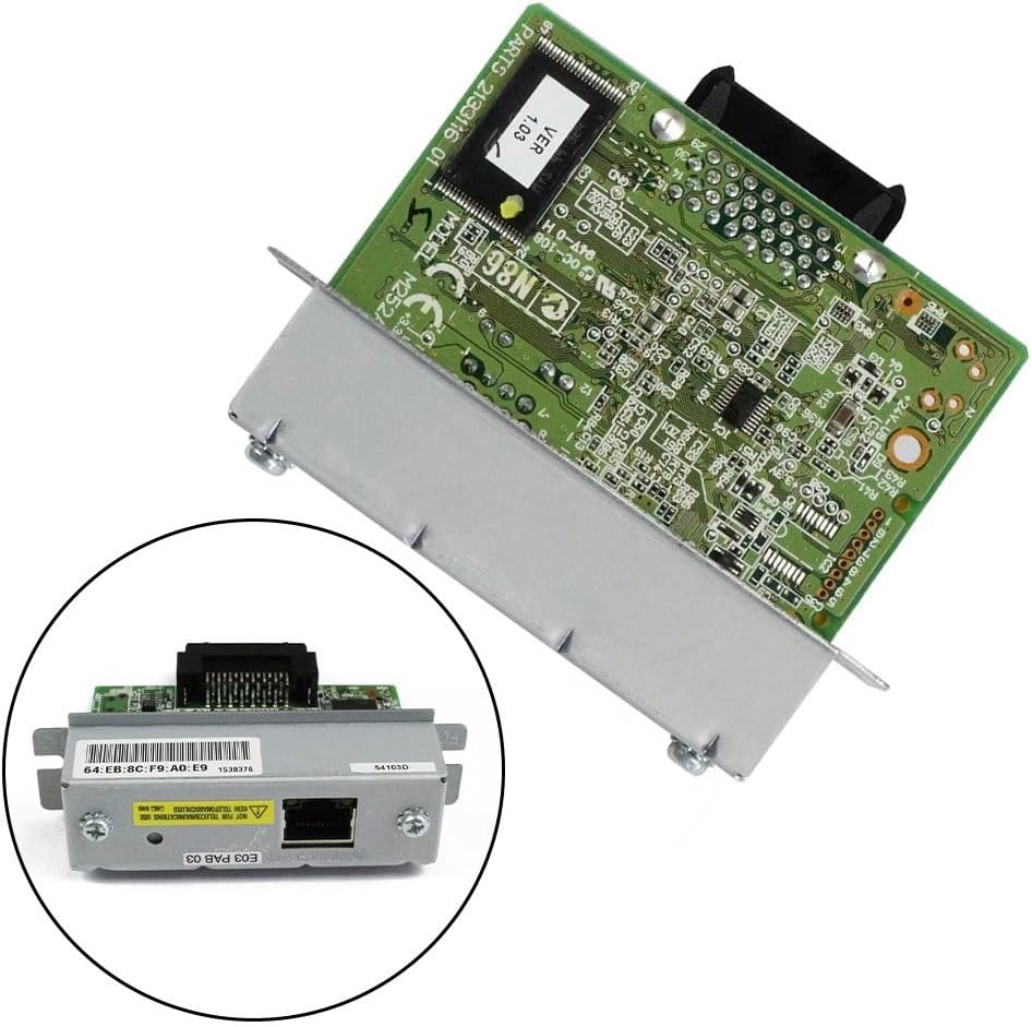 UB-E03 Ethernet Interface Module C32C824541 Print Server For TM-T88VI/T88V/T70II/U220B/220PB/220PD/220PA/T81/T82II/T88III/T88IV/T70/T90/T86L Printers 100 Mbps Fast Ethernet