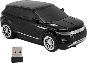 Cool SUV Car Shaped Cordless Mouse, Auto Sleep Long Battery Life, 2.4Ghz Computer Mouse with USB Receiver, 1600 DPI Optical Cordless Mice, for Desktop, Laptop, Computer (Black)