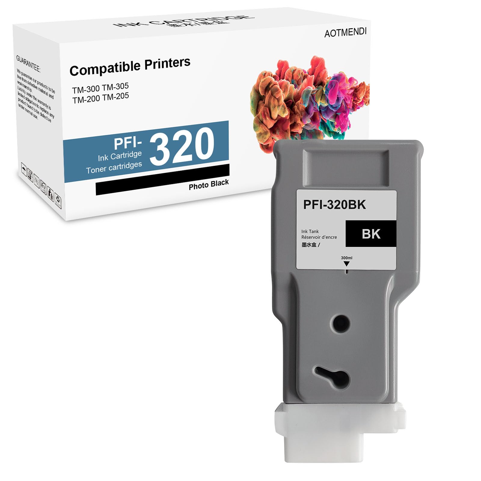 LCL Compatible PFI-320BK Black Ink Cartridge – High Yield 300ml For Canon ImagePROGRAF GP/TM Series Printers
