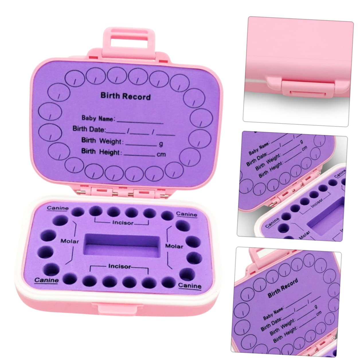 TOYANDONA Caja De 2 Piezas Caja De De Leche Organizador De Almacenamiento De Caja De Memoria Dental Primeros Niño Pequeño Lindo Páginas Bandeja De Almacenamiento