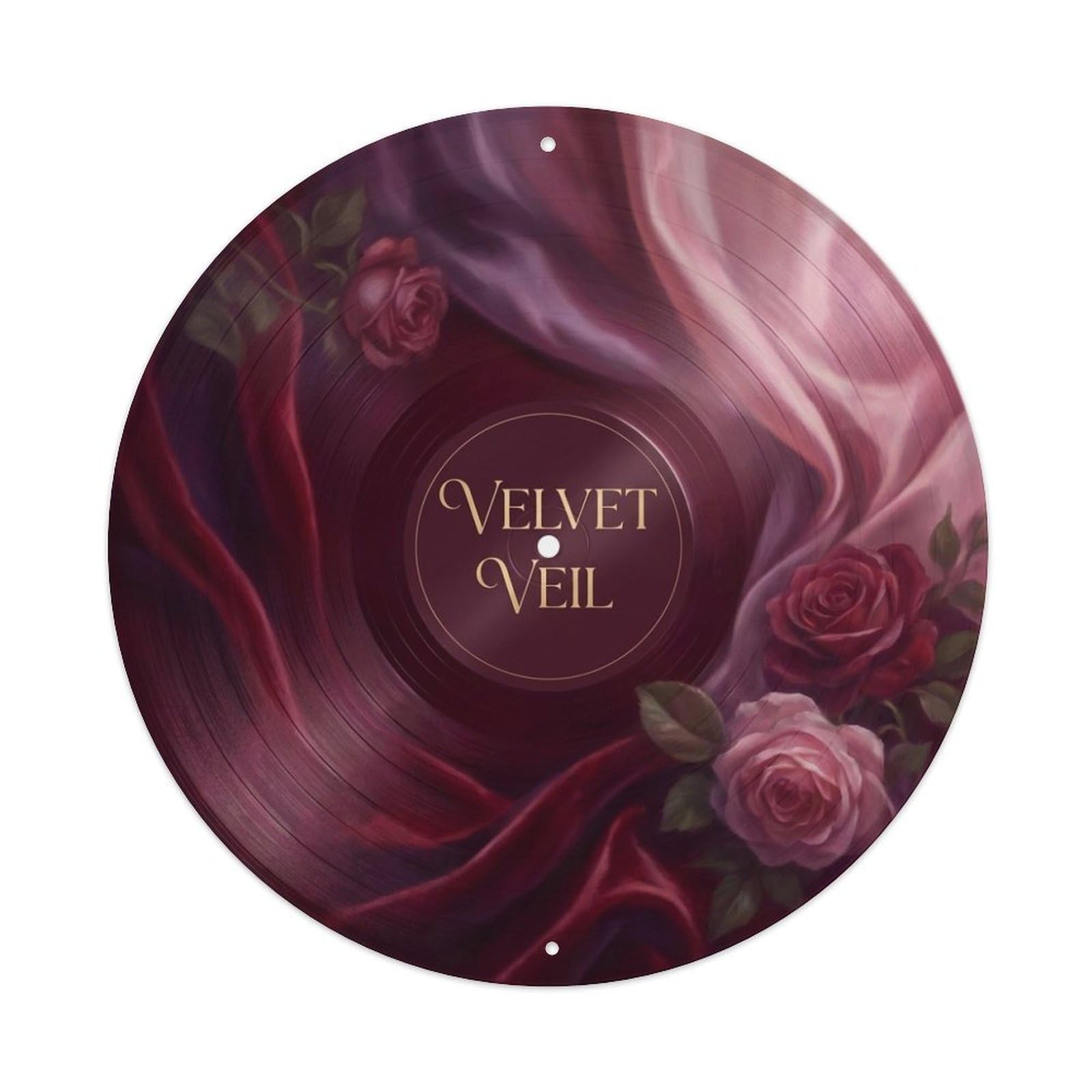 Velvet Veil Dream Pop Vinyl Records Music Cover Metal Tin Sign