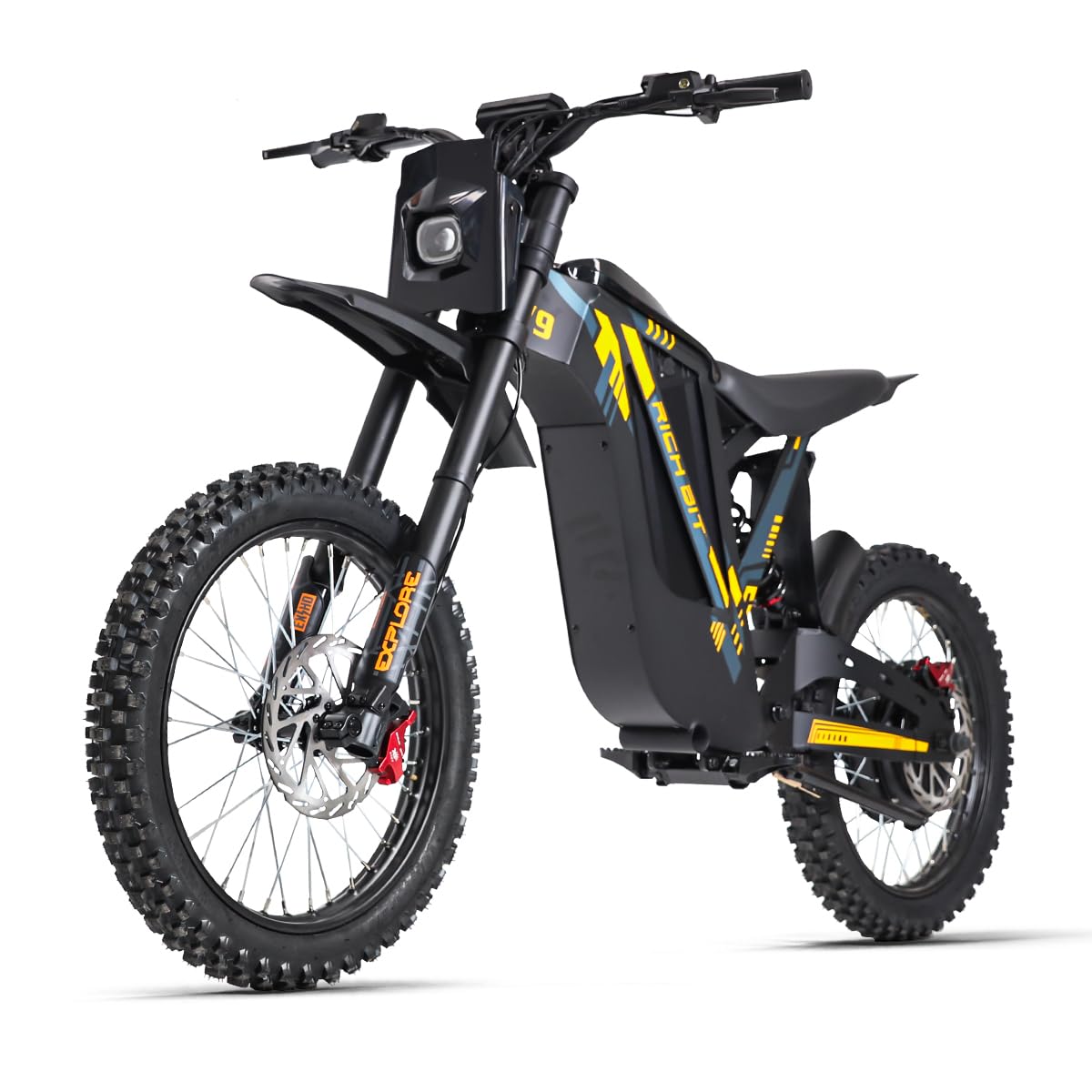 cysum Bicicletta elettrica da mountain bike V9 Ultra, batteria ad alta potenza da 48 V e 20 Ah, autonomia di 65 km, doppia sospensione, bicicletta elettrica all-terrain