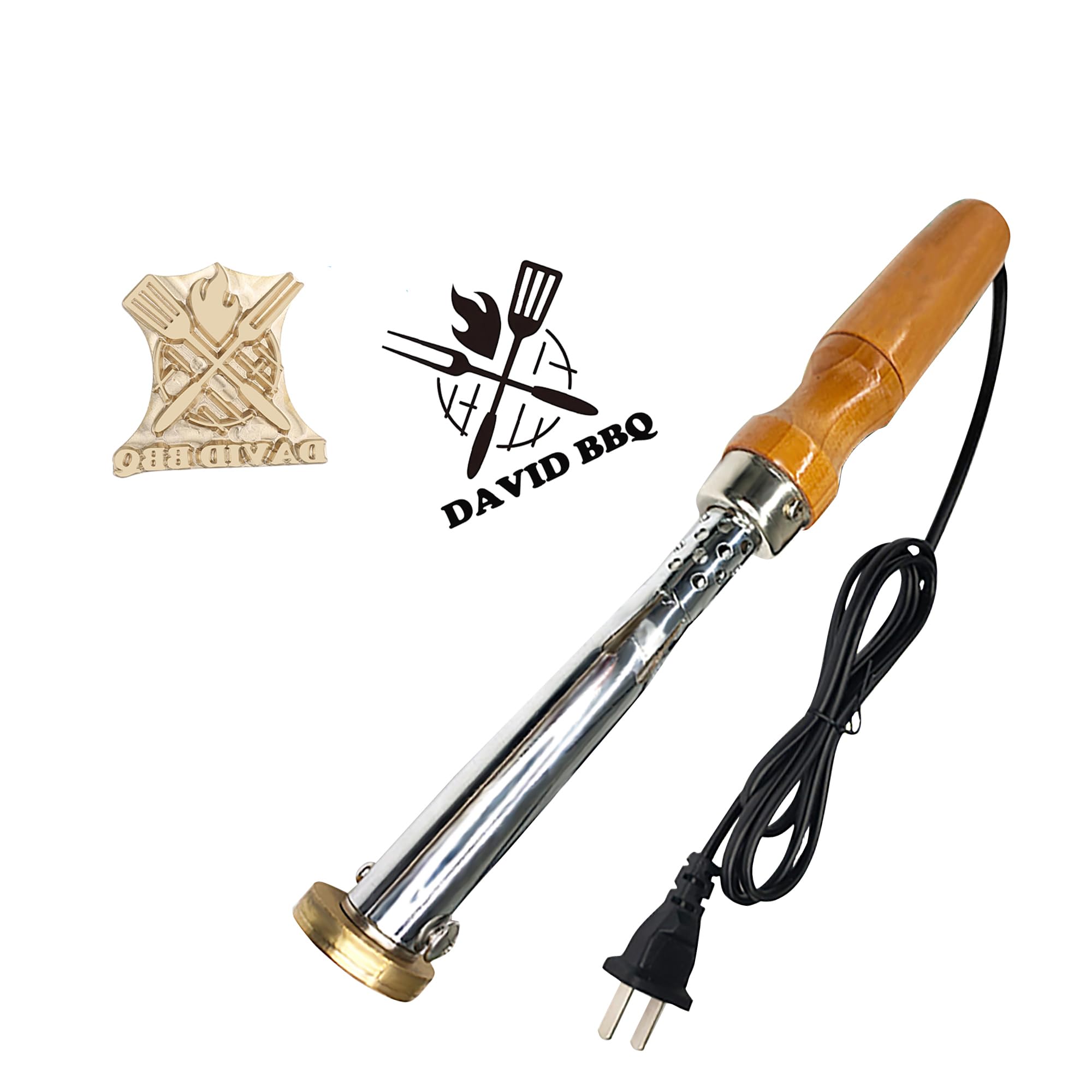 Marca de madera de hierro personalizado eléctrico de la marca de hierro sello de madera de cuero de la torta de cobre personalizado logotipo de soldadura con cabeza de latón para la carpintería
