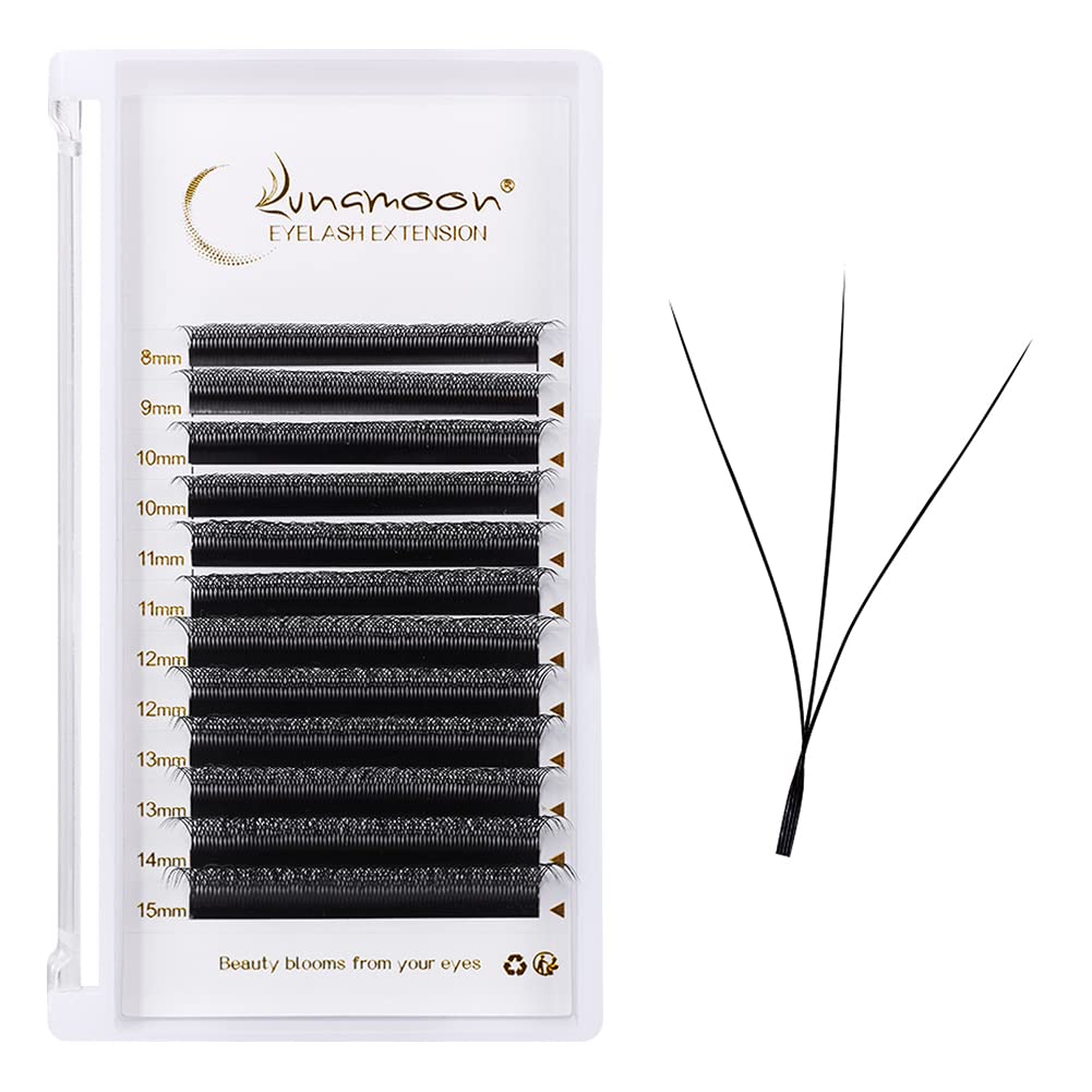 Lunamoon Volume Eyelashes, 3D W Eyelash Extension, Premade Fans Eyelash Extensions, Eyelash Extensions, Pre-Fanned Eyelashes