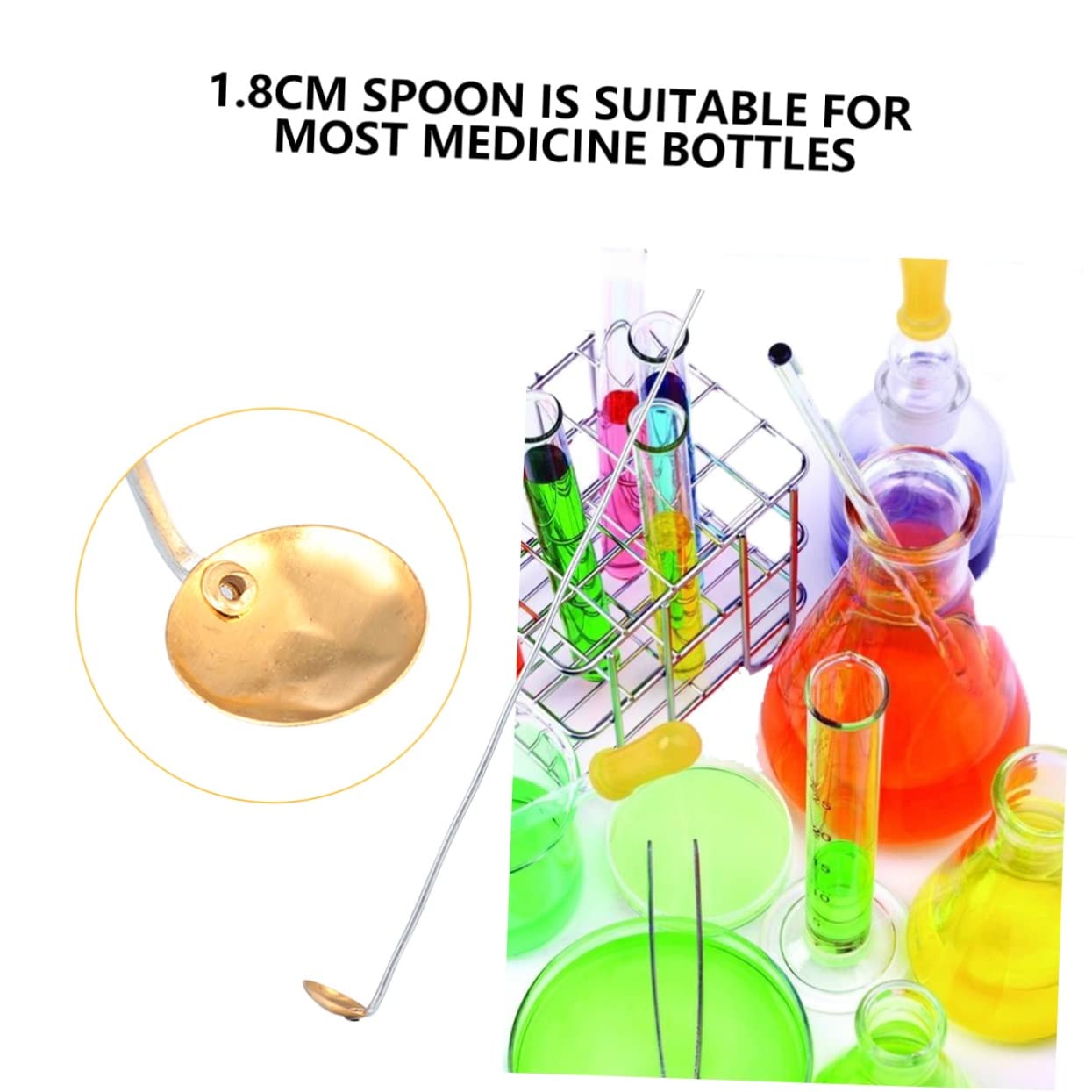 15pcs Copper Combustion Spoons Ergonomic Teaching Instrument for Laboratory Experiments and - for Science Education