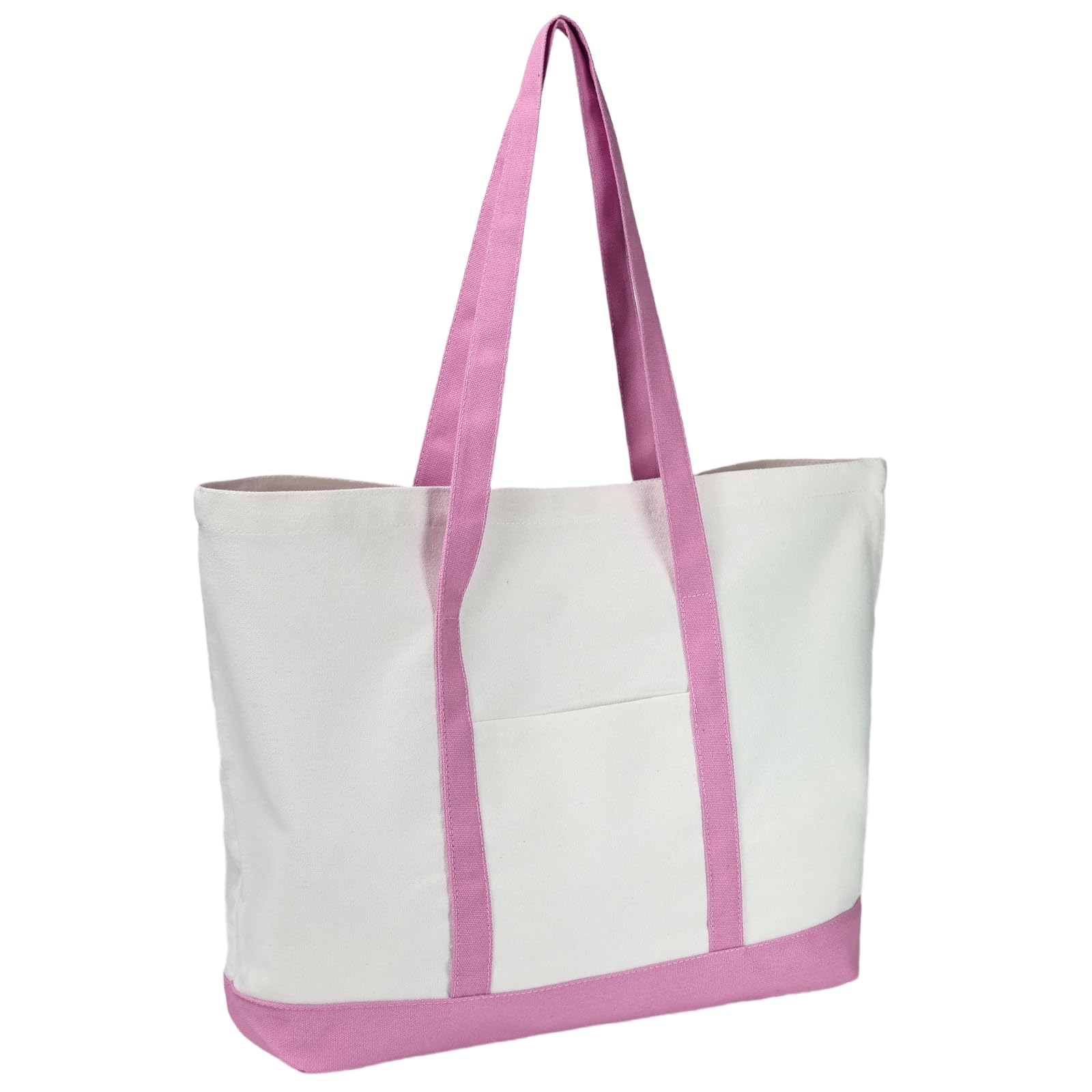 LNORMIA Large Canvas Tote Bag for Women 12OZ Reusable Cotton Grocery Shopping Bag with Pocket for Daily Travel Crafts Bag