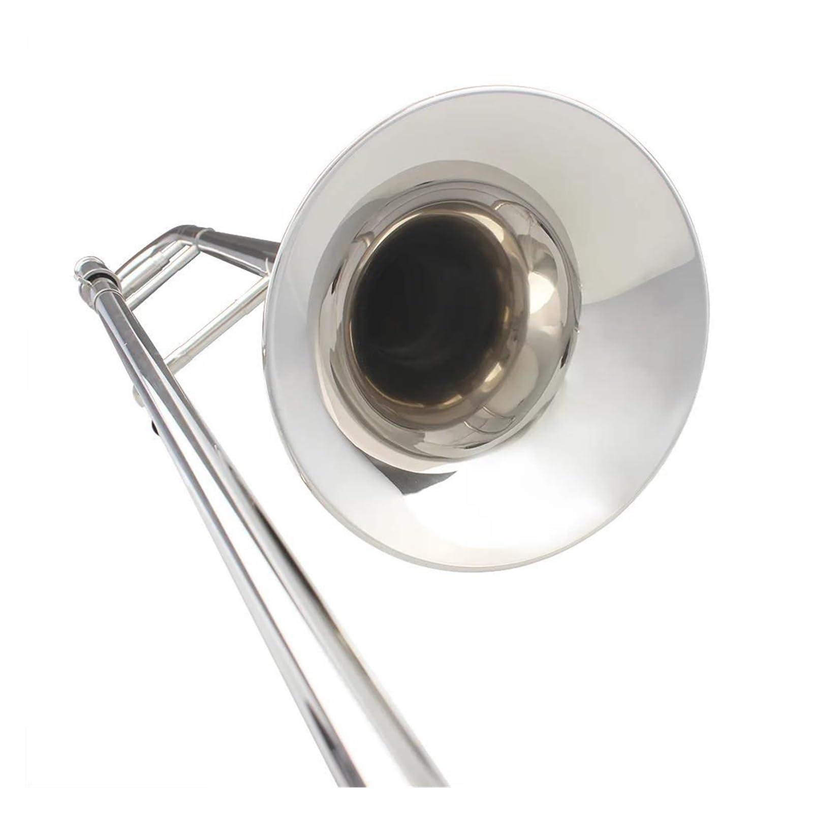 Zestaw Puzonu Altowego Bb Lakierowanego Srebra Z Mosiężnym Korpusem I Ustnikiem Z Torbą Do Przechowywania Akcesoria Do Tłumików(Silver set)
