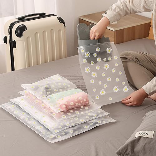 Miniatura 4 de 30 bolsas de almacenamiento de viaje para ropa, bolsas reutilizables transparentes con cierre de cremallera, bolsas impermeables resellables con