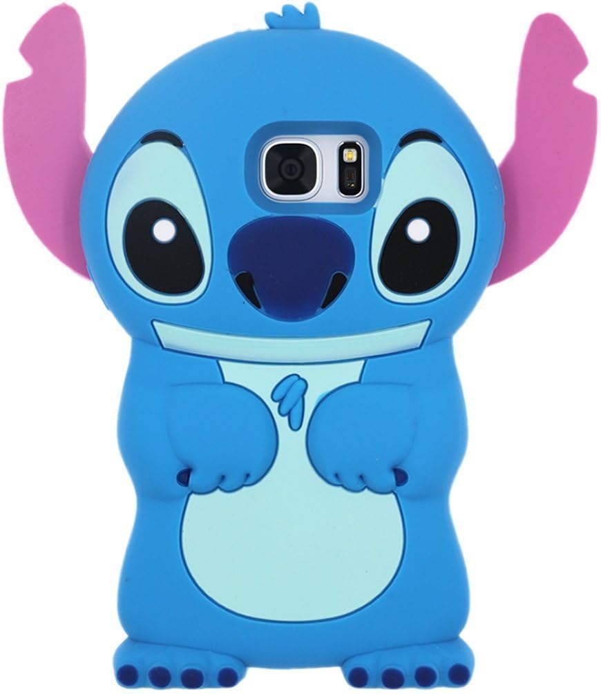 Soft Silicone Phone Case for Samsung Galaxy S8 3D Cartoon Flexible Rubber Shock Drop Resistant Protective Shockproof Thick Cute Lovely Hot Gift Kids Teens Girls (Stitch)