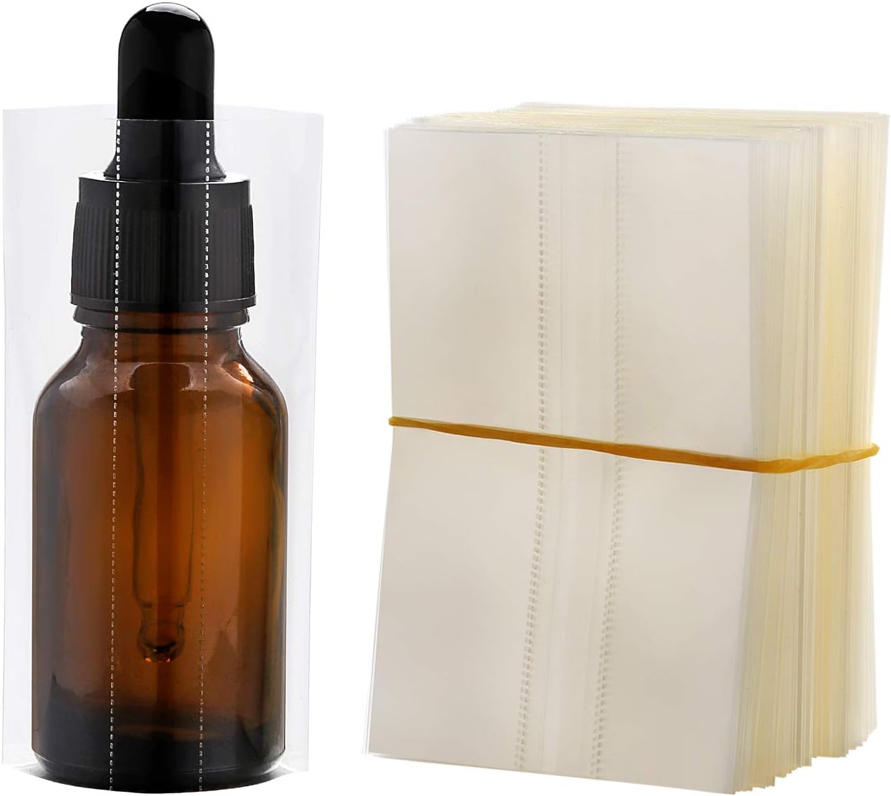 200Pcs PVC Heat Shrink Wrap Film for Glass Bottles 30ml, Clear Heat Shrink Wrap/Shrink Wrap Bottle