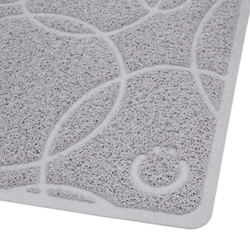 Image of Ubbi Pet Cat Litter Mat, Non-Slip Litter Trapping Mat for Litter Box Area, Easy-Clean Floor Protection, Modern Design, Gray