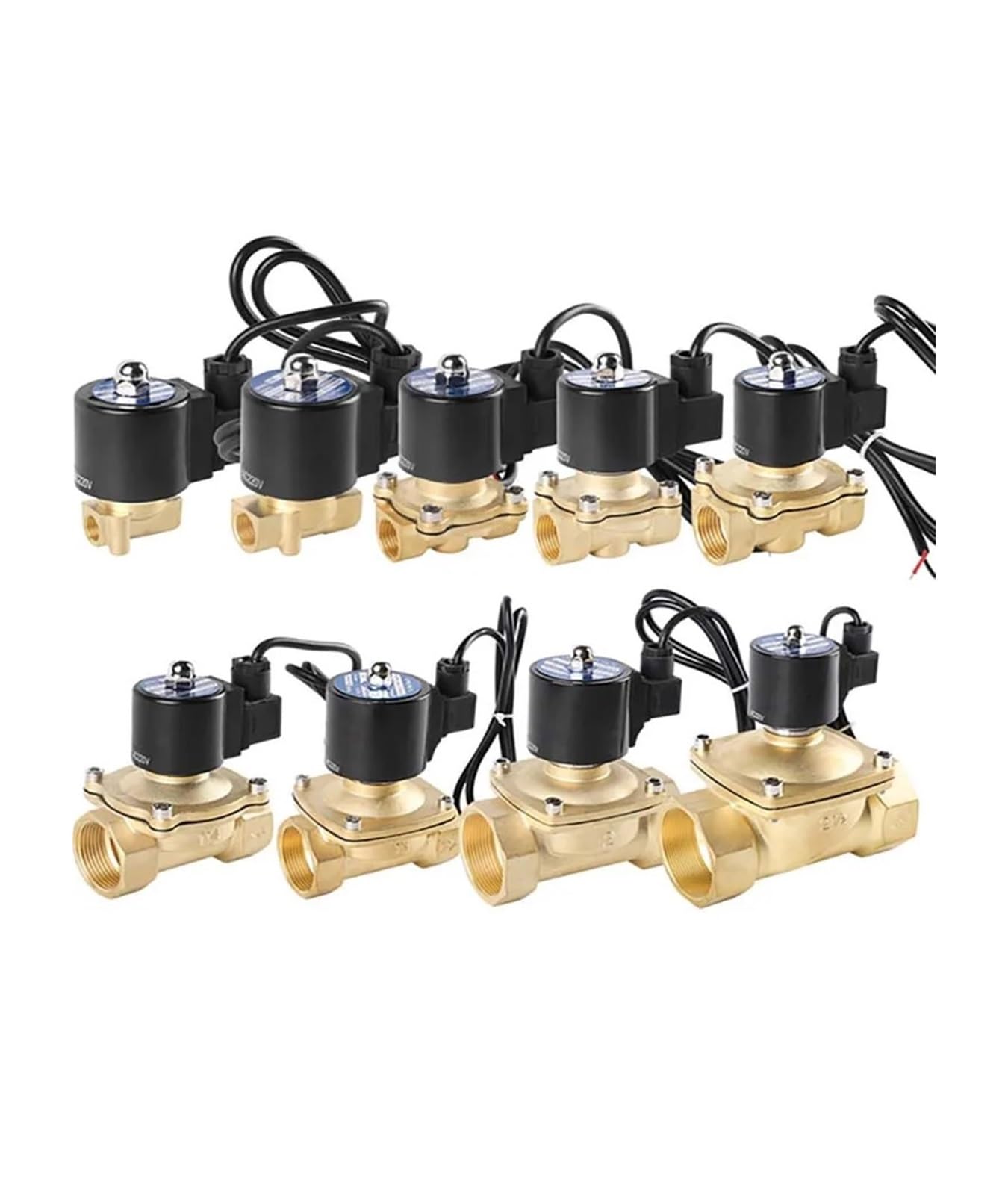 １Pz Elettrovalvola for Fontana Subacquea Ottone Normalmente Chiusa Impermeabile DN10-50 Valvola di Controllo Elettrico dell'Acqua AC/DC 12V 24V 220V(24V_Closed)