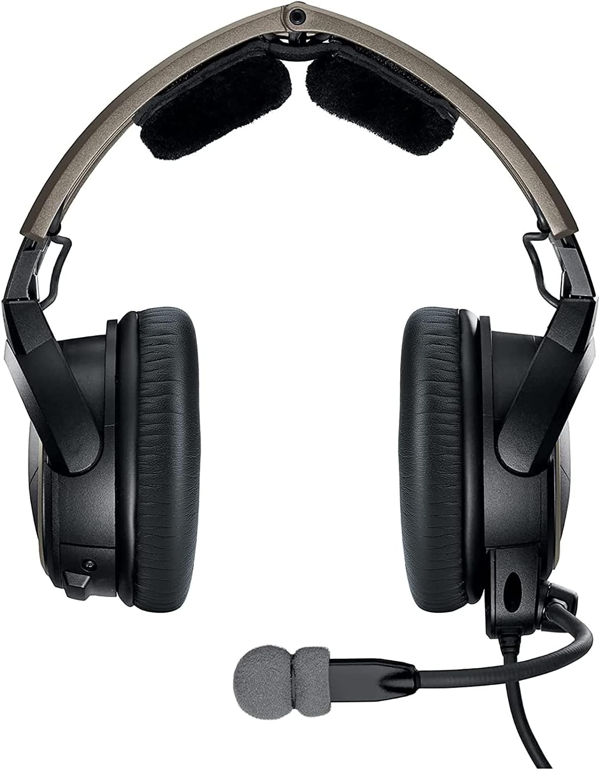 SOULWIT Replacement Ear Pads for Bose A20/Aviation Headset X (A10) Headset, EarPads Cushions with Soft Protein Leather, High-Density Noise Isolation Foam - Black