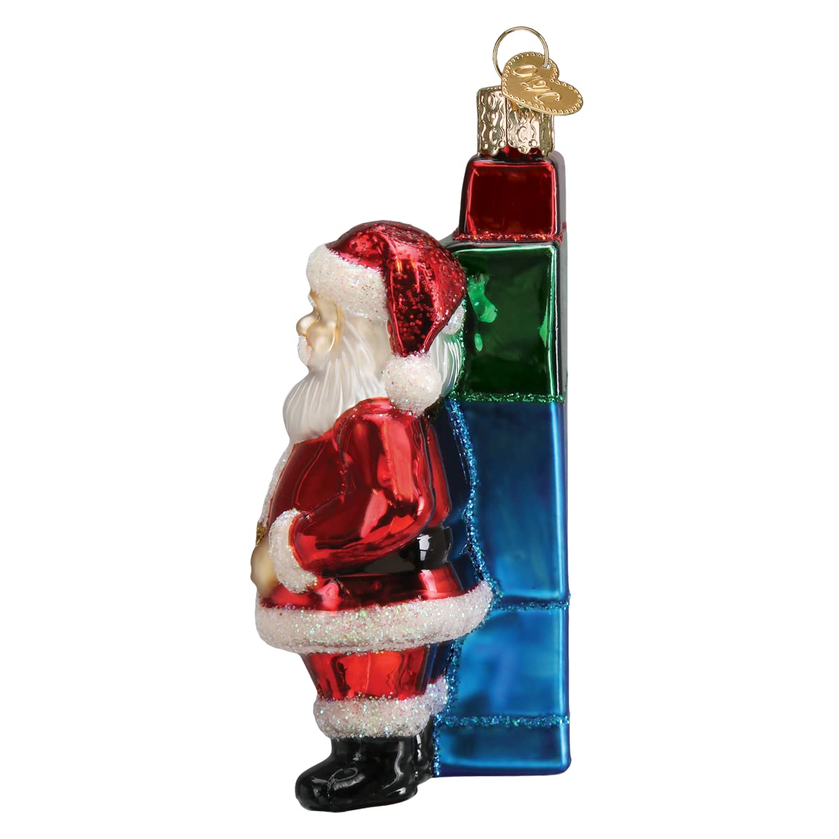 Old World Christmas Adorno de Cristal soplado para árbol de Navidad de Papá Noel