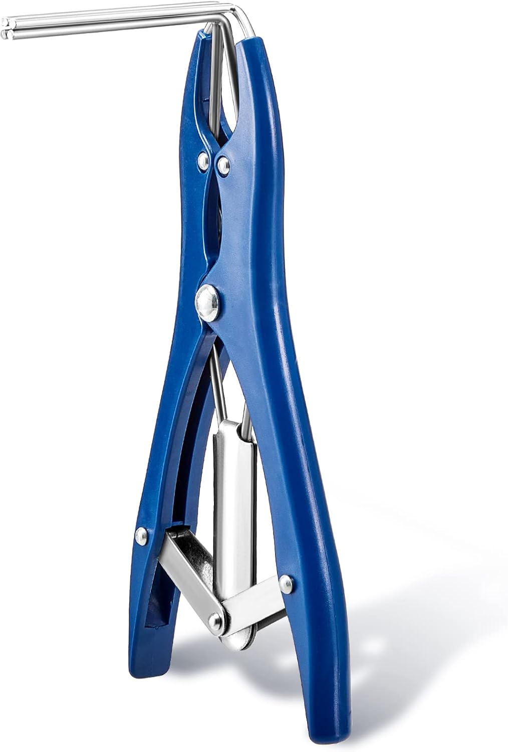 Minatee Balloon Expander Pliers Balloon Stuffing Tool Blue Stainless Steel Balloon Stretcher Sequin Filling Pliers for Filling Balloon Sequins Petals Home Party Activities(Extended Style)