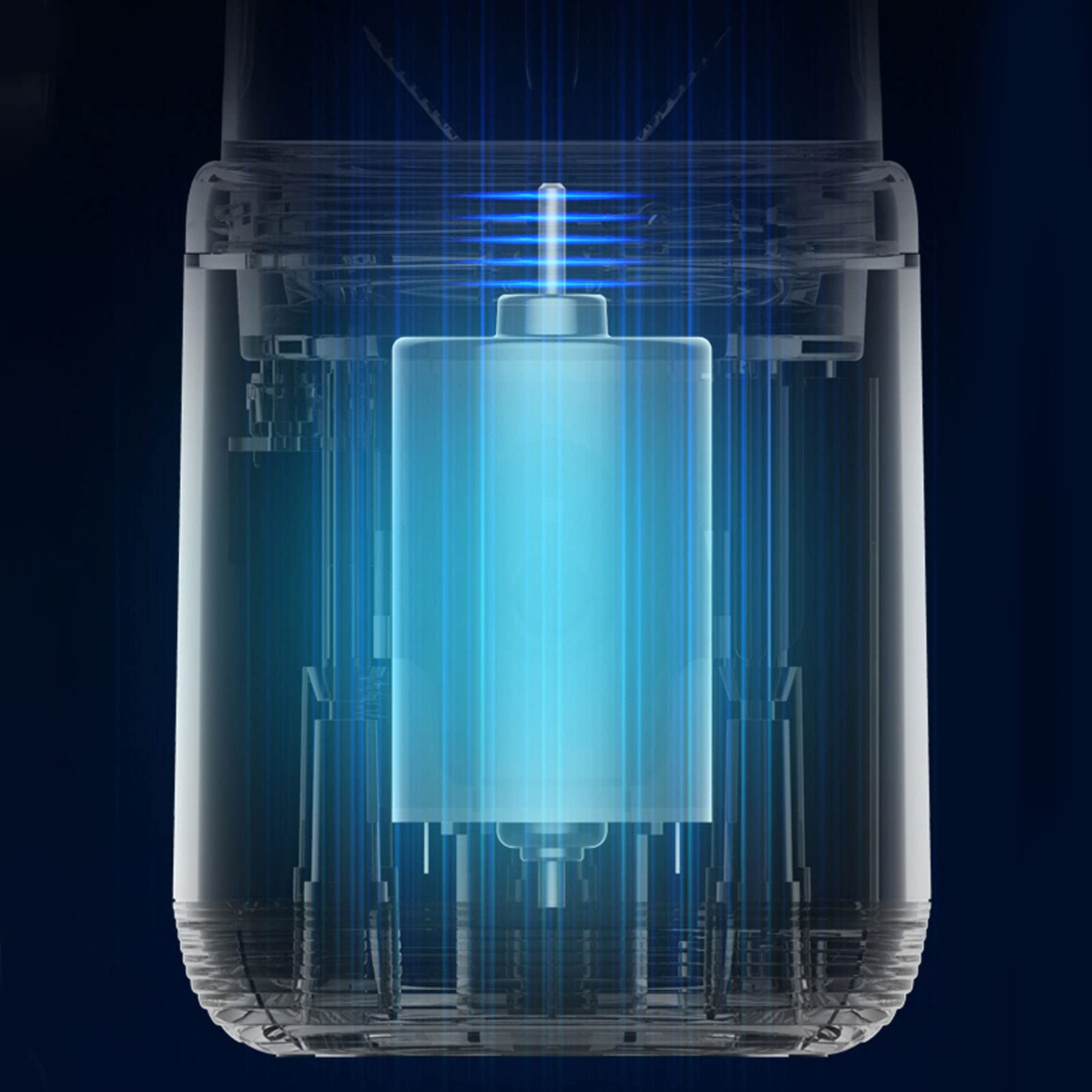 Wakects mini blender elektryczny, 300 ml przenośny sokowirówka sokowirówka butelka 1200 mAh ładowanie USB z pokrywką 6 ostrzy do mielenia (niebieski, 6 ostrzy, pokrywka)