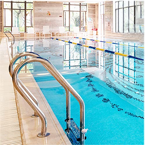 Escalera para piscina de acero inoxidable 304 con 2 peldaños antideslizantes miniatura 5