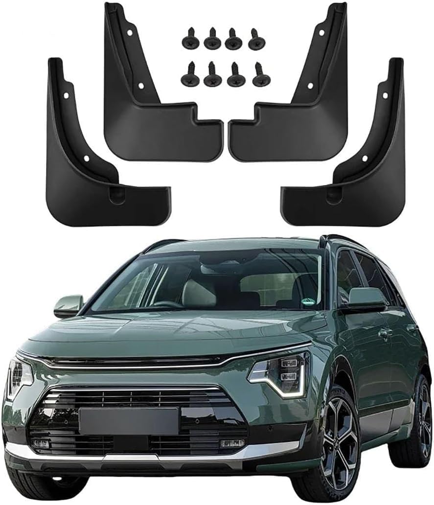 WeiYH No Drill Mud Flaps for Car Front Rear Wheel for KIA NIRO EV Hybride 2023 2024