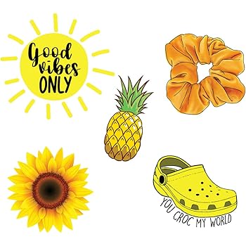 yellow hydroflask with stickers