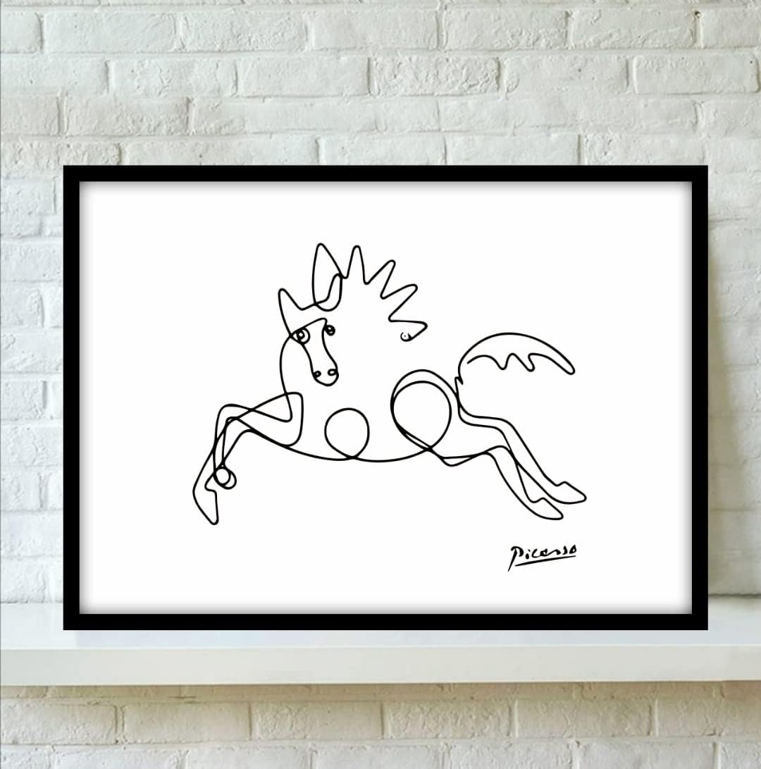 オシャレ インテリア ポスター ピカソ アルミ製 黒フレーム付き