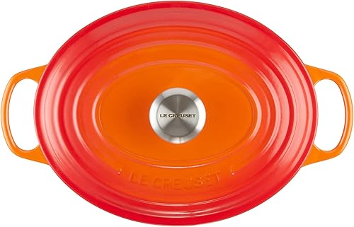 Miniatura 2 de Le Creuset - Olla holandés redonda con tapa de cocina, hecha de hierro fundido esmaltado, de 5 cuartos de galón de capacidad, color llamas,