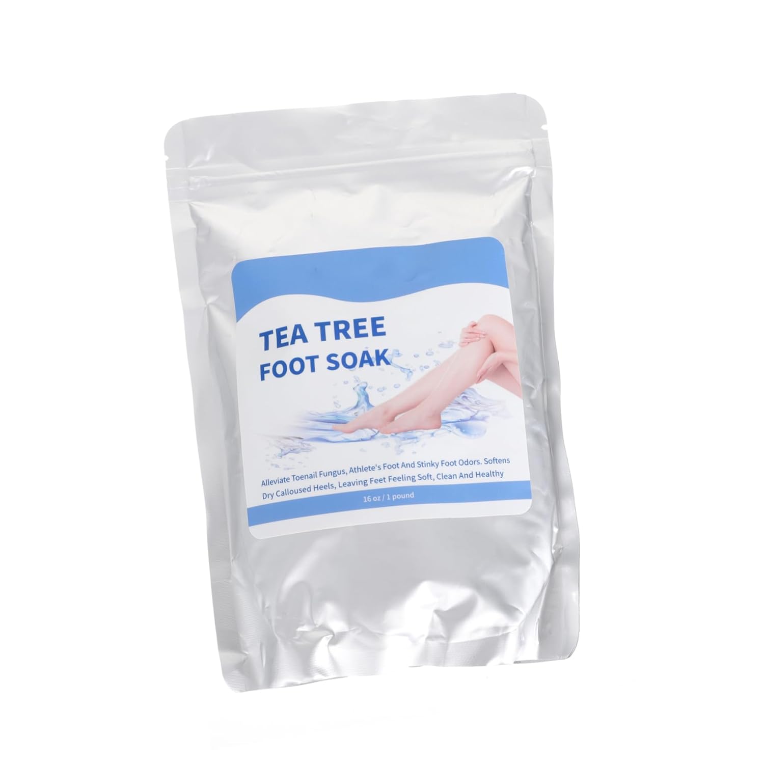 Foot Bath Salt Dead Skin Exfoliator for Softening Cracked Feet Nourishing Reduces Odor and Hydrates Skin Packaging