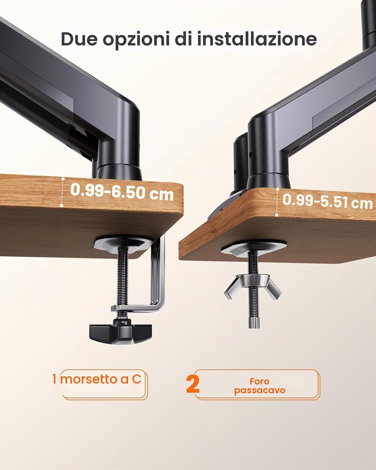 Ergear - Supporto doppio monitor fino a 32 pollici, carico massimo di 22 libbre per braccio, supporto doppio monitor regolabile, supporto per monitor in acciaio resistente con VESA stabile 100 x 100