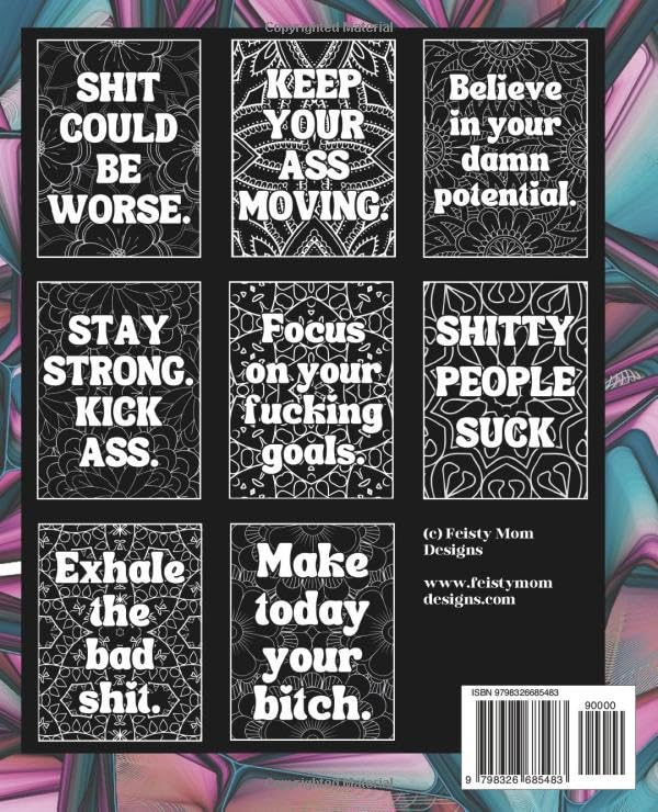 I Swear Because I Care - Volume Two - Blacklight Edition - A Sweary Motivational Adult Coloring Book - 49 Unique Designs - 7.5" x 9.25 (I Swear Because I Care - A Collection of Sweary Coloring Books) image 3
