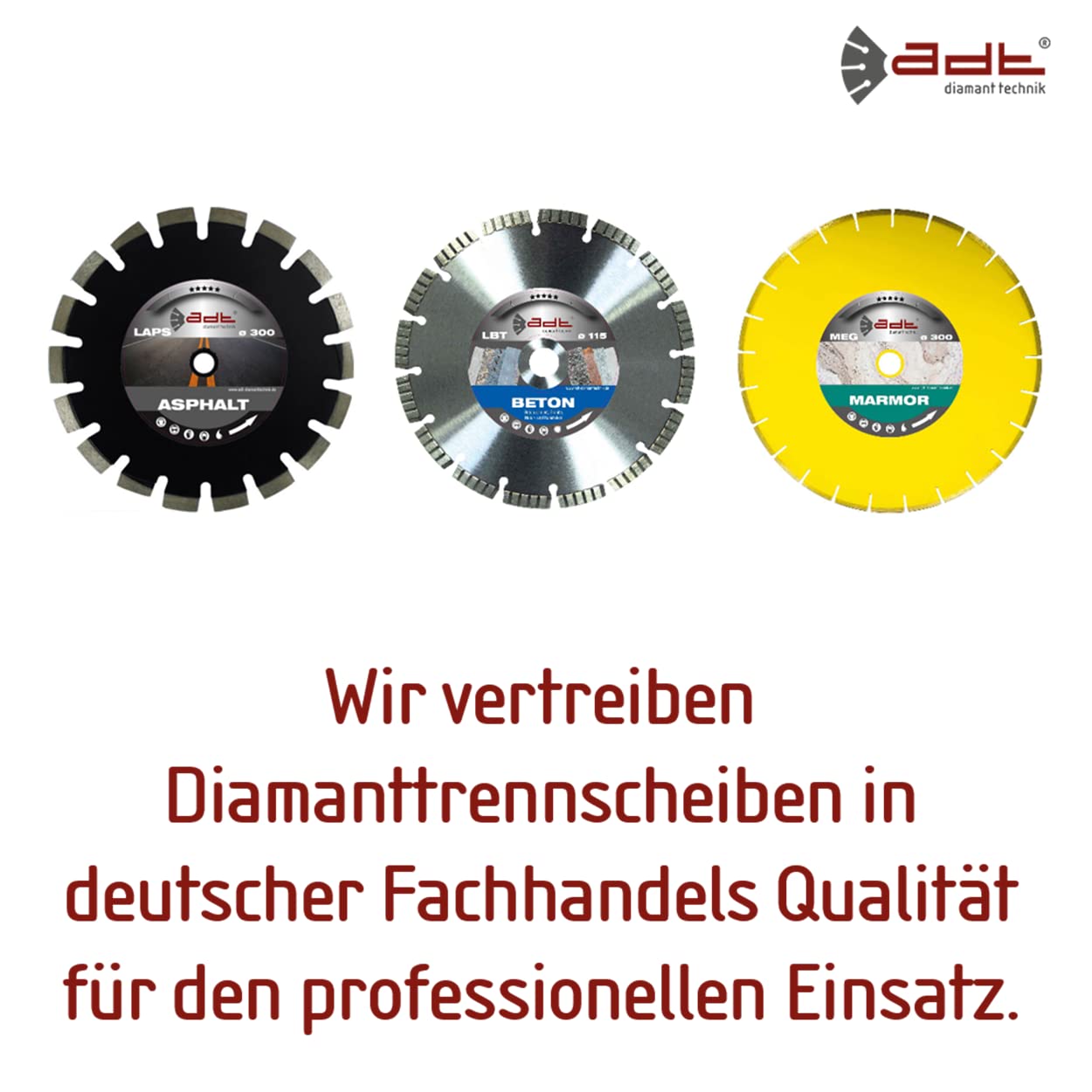 ADT Diamanttechnik | Disco diamantato FLT Piastrelle Turbo - Disco diamantato per graniti sottili, piastrelle e gres porcellanato | Ø 350/22,23 mm
